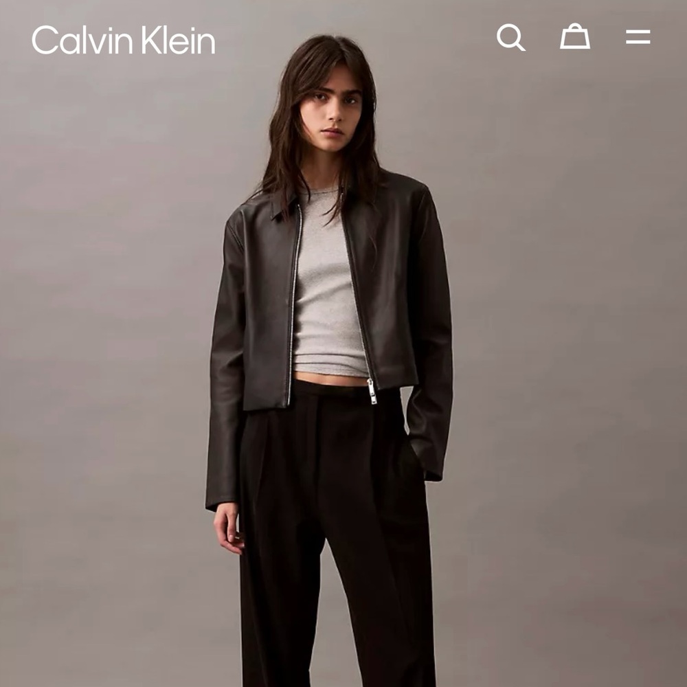 Calvin Klein Black Leather Jacket